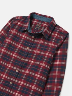 Joules Boys' Buchanan Checked Shirt Red