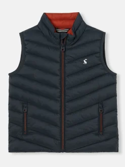 Clearance Joules Boys' Crofton Navy Blue Packable Padded Gilet NavyBlue