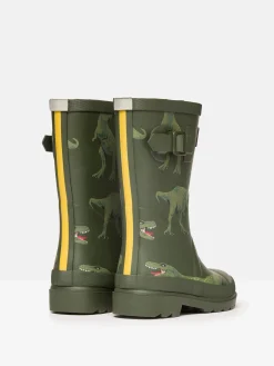 Online Joules Boys' Khaki Green Printed Wellies KhakiGreen
