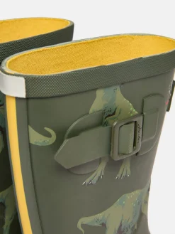 Online Joules Boys' Khaki Green Printed Wellies KhakiGreen