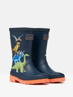 Outlet Joules Boys' Navy Dinosaur Printed Wellies NavyDinosaur