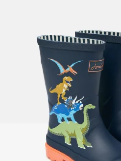 Outlet Joules Boys' Navy Dinosaur Printed Wellies NavyDinosaur