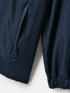 Clearance Joules Boys' Rainwell Navy Blue Waterproof Raincoat With Hood NavyBlue