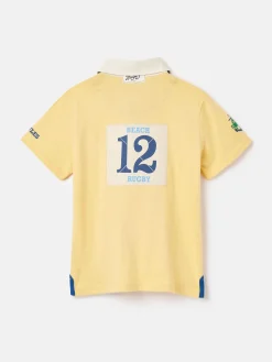 Joules Boys' Tournament Rugby Jersey Polo Shirt Yellow