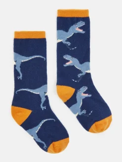 Best Joules Boys' Warmly Super Soft Socks Blue/Yellow