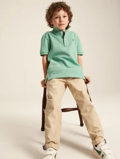 Discount Joules Boys' Woody Pique Cotton Polo Shirt Green