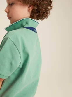 Discount Joules Boys' Woody Pique Cotton Polo Shirt Green