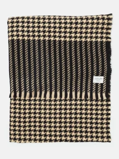 Online Joules Bracewell Black & Brown Blanket Scarf Black&Brown