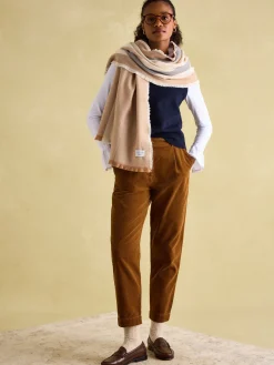 Clearance Joules Bracewell Blanket Scarf Neutral