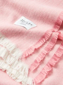 New Joules Bracewell Blanket Scarf Pink