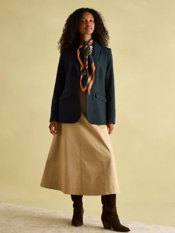 Sale Joules Bramble Navy Blue Tweed Blazer NavyBlue