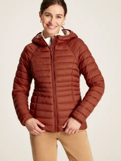 Hot Joules Bramley Showerproof Packable Padded Coat Red