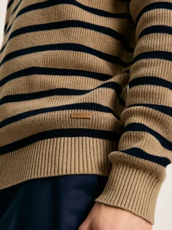 Discount Joules Breton Navy Stripe Crew Neck Knitted Jumper NavyStripe