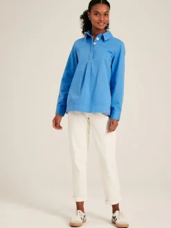 Outlet Joules Brinley Cotton Deck Shirt Blue