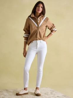 Joules Brinley Tan Brown Cotton Deck Shirt TanBrown