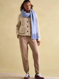 Online Joules Herringbone Jersey Slim Leg Joggers Brown