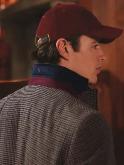 Discount Joules Slim Fit Dogtooth Texture Suit Jacket Brown