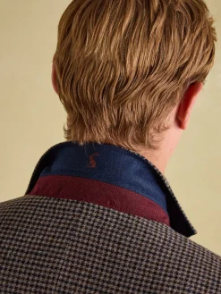 Discount Joules Slim Fit Dogtooth Texture Suit Jacket Brown