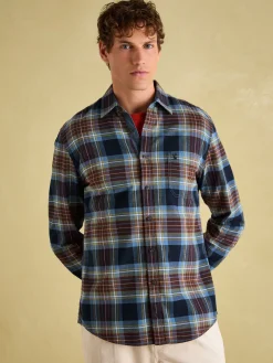 Clearance Joules Buchanan Soft Brushed Cotton Check Shirt Blue