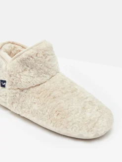 Clearance Joules Cabin Luxe Faux Fur Slipper Boots Oatmeal