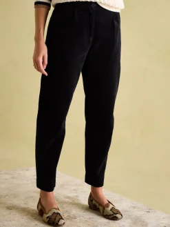 New Joules Calla Corduroy Tapered Trousers Navy