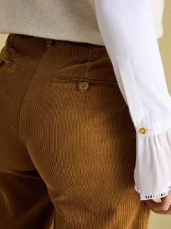 Joules Calla Tan Brown Corduroy Tapered Trousers TanBrown