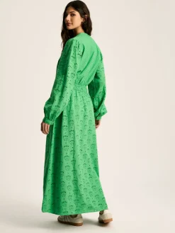 Joules Cassie Broderie Maxi Dress Green