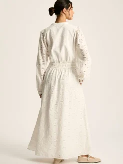 Hot Joules Cassie Broderie Maxi Dress White