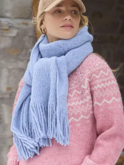 Joules Caversham Knitted Scarf Blue