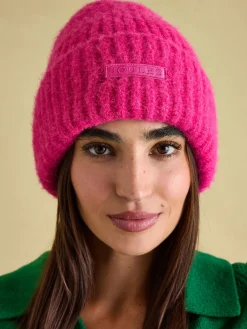 Joules Caversham Bright Pink Beanie Hat BrightPink