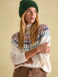 Discount Joules Caversham Beanie Hat Green