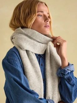 New Joules Caversham Knitted Scarf Grey