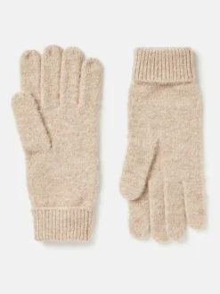 New Joules Caversham Knitted Gloves Oatmeal