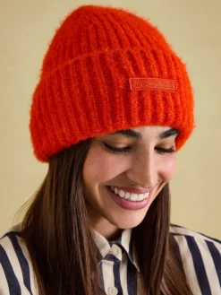 Joules Caversham Beanie Hat Orange