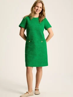 Discount Joules Celeste Mini Boucle Dress Green