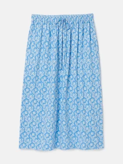 Discount Joules Celia Jersey Midi Skirt Blue