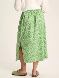 Sale Joules Celia Jersey Midi Skirt Green