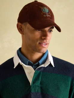New Joules Chadwick Corduroy Cap Burgundy