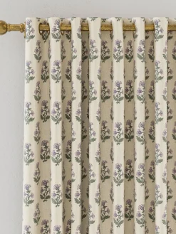 Hot Joules Chamomile Set of 2 Blackout Eyelet Curtains Oat