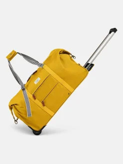 Sale Joules Coast Antique Gold Wheeled Duffle Suitcase AntiqueGold