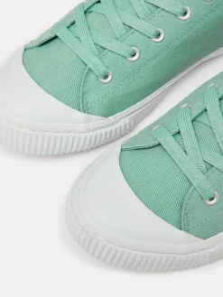 New Joules Coast Canvas Pumps Green