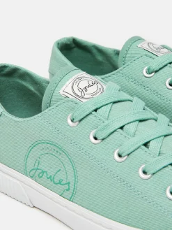 New Joules Coast Canvas Pumps Green