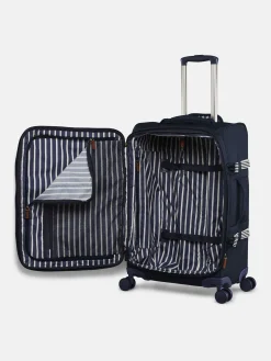 Best Joules Coast Medium 4 Wheel Soft Suitcase Navy