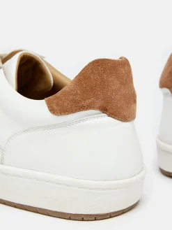 Online Joules Colston Leather Trainers White