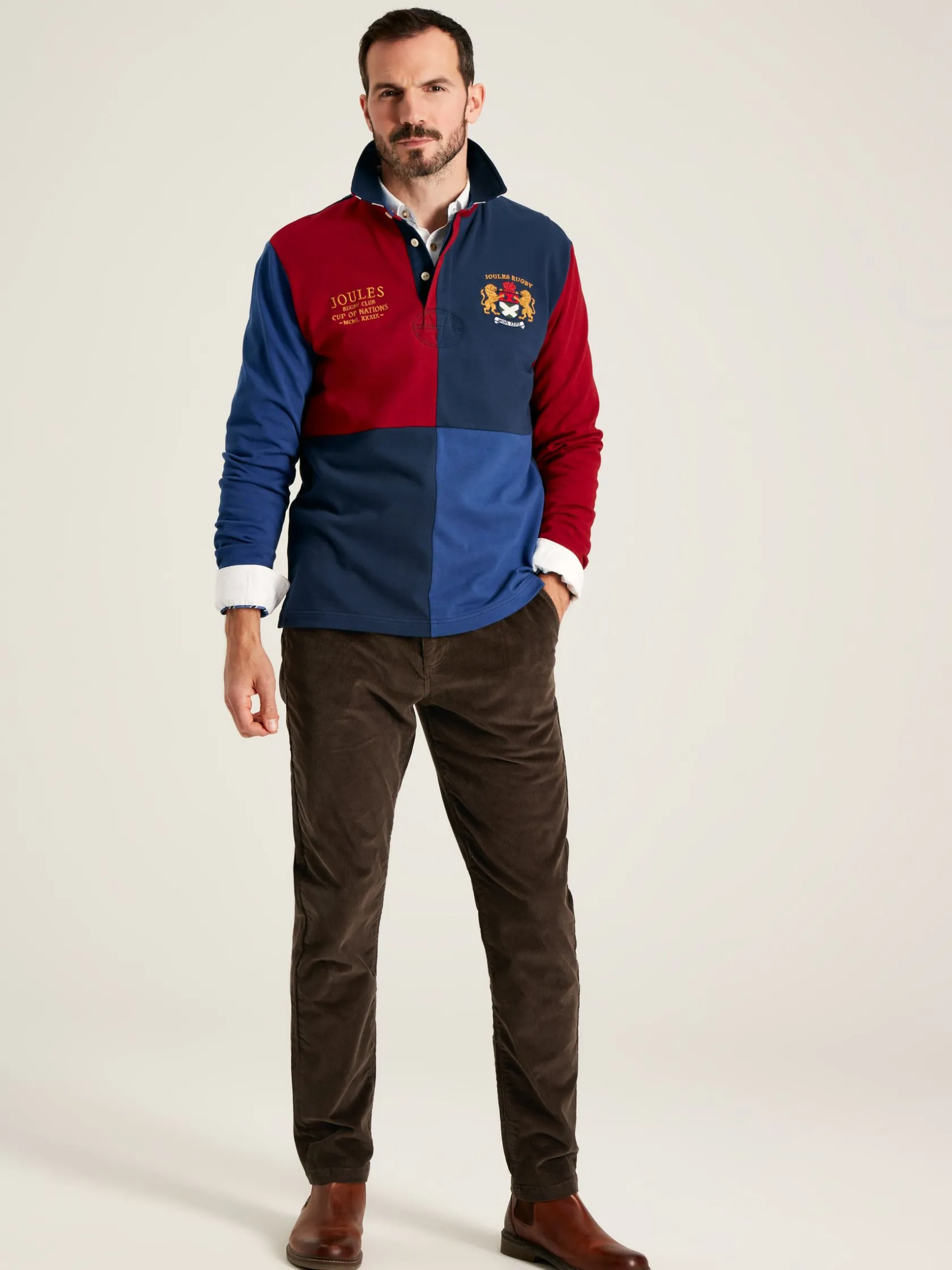 Outlet Joules Cord Straight Leg Corduroy Trousers Brown