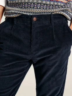 Outlet Joules Cord Navy Blue Straight Leg Corduroy Trousers NavyBlue