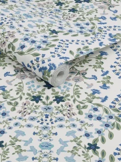 Online Joules Symmetrical Trellis Ditsy 10M Wallpaper Cream