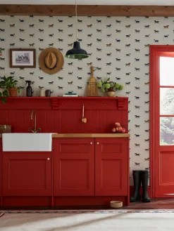 Clearance Joules Regal Horse Print 10M Wallpaper Cream/Multi