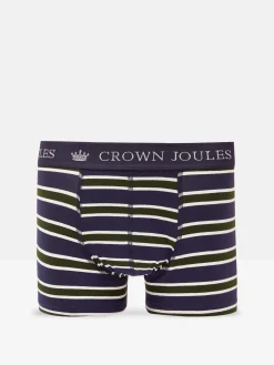 Sale Joules Crown Pack of Two Cotton Boxers Green/Navy