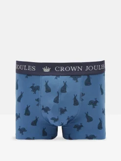 Clearance Joules Crown Pack of Two Cotton Boxers Navy